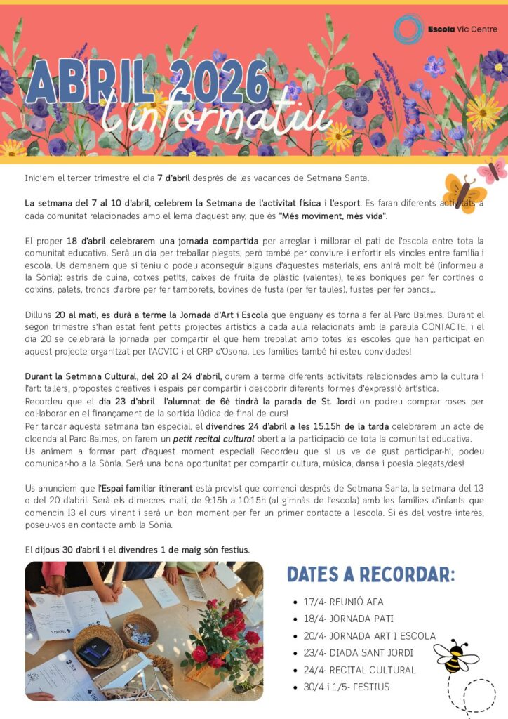 L'informatiu d'abril